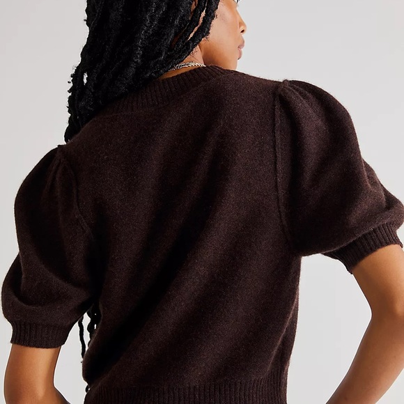 NWOT Free People Staycation Cashmere Pullover XS Coffee Grounds Z439 - Picture 2 of 3